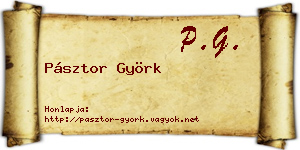Pásztor Györk névjegykártya